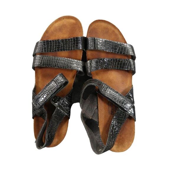 Naot Shoes Womens 40 Sandals Wedge Adjustable Leather Cork Fashion Comfort Kayla - Picture 8 of 15